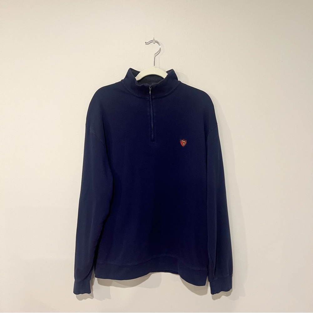 Ralph Lauren Polo Golf Navy Blue Quarter Zip Cotton
